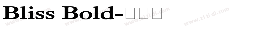 Bliss Bold字体转换